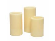 Candle Choice Set of Three 3 Even Edge Real Wax Flameless Candles with Timer