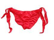 Flirtzy Lycra Lined Tie Sides Ruched Scrunch Back Panty Swimwear Bikini Bottom