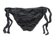 Flirtzy Lycra Lined Tie Sides Ruched Scrunch Back Panty Swimwear Bikini Bottom