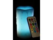 Candle Choice Round Melted Edge Wax Drip Effect Multi Color Changing LED Flameless Wax Pillar Candle with Remote 5 Inch Tall