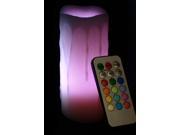 Candle Choice Round Melted Edge Wax Drip Effect Multi Color Changing LED Flameless Wax Pillar Candle with Remote 6 Inch Tall