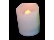 Candle Choice Set of 12 Remote Controlled Round Melted Edge Votive Flameless LED Candles White