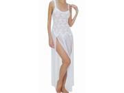 Flirtzy Sheer Fabric Gown with To The Waist Bodice and Matching Thong