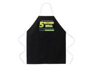 L.A. Imprints Attitude Apron 5 Second Rule Apron Black One Size Fits Most