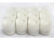 Candle Choice Set of 12 Round Melted Edge Votive Flameless LED Candles with Timer White CAD38TP1519M12