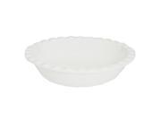 BIA Cordon Bleu White Porcelain 10.5 inch Pie Dish with Ruffled Rim