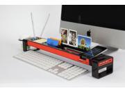 Cyanics iStick Multifunction Desk Organizer with 3 Hub USB Port Cup Holder Card Reader Letter Opener Paper Holder and more Black