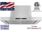 XtremeAir PX06 I48 48 Wide 1600 CFM Easy Clean swing able baffle Filters Stainless Steel Island Mount Range Hood