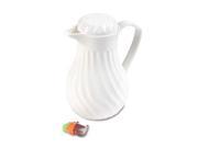 Poly Lined Carafe Swirl Design 40 oz. Capacity White