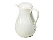 Poly Lined Carafe Swirl Design 64 oz. Capacity White