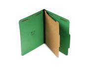 Pressboard Folder Letter Four Section Emerald Green 10 Box