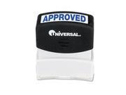 Message Stamp APPROVED Pre Inked Re Inkable Blue