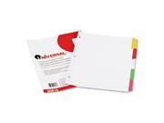 Write On Erasable Indexes Five Multicolor Tabs Letter White 5 Set
