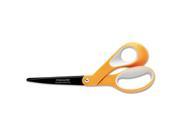 Premier Non Stick Titanium Softgrip Scissors 8 2 5 Length Orange Gray