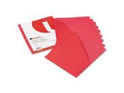 Slash Cut Pockets for Three Ring Binders Jacket Letter 11 Pt. Red 10 Pack