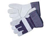 Crews 12010XL Split Leather Palm Gloves Gray