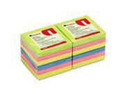 Self Stick Notes 3 x 3 4 Neon Colors 12 100 Sheet Pads Pack