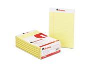 Perforated Edge Writing Pad Jr. Legal Rule 5 x 8 Canary 50 Sheet Dozen