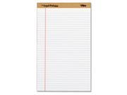 The Legal Pad Plus Perforated Pads Legal Rule 8 1 2x14 White 50 Sheets 12 Pk