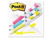 3M 689HL3 Flag Highlighters Blue Yellow Pink 50 Flags per Pen 3 Pens per Pack