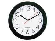 Round Wall Clock 9 3 4in Black