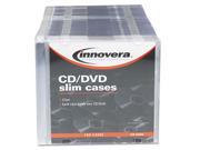 CD DVD Polystyrene Thin Line Storage Case Clear 100 Pack