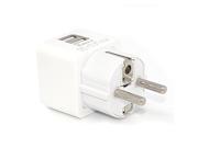 OREI 3.4A 2 USB Schuko Travel Adapter Plug with for Grounded Type E F Germany France More for iPhone iPad Galaxy More