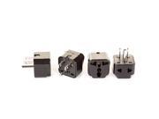 OREI 2 in 1 Universal to Grounded USA Adapter Plug Type B 4 Pack Black