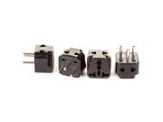 OREI 2 in 1 USA to Israel Travel Adapter Plug Type H 4 Pack Black