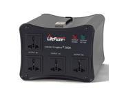 LiteFuze convertingbox 3000 Watt Auto Voltage Converter Transformer Light Weight Step Up Down Circuit Breaker Detachable Cord Black