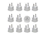 OREI American USA To European Schuko Germany Plug Adapters CE Certified Heavy Duty 12 Pack