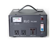 ELC TR 2000 2000 Watt Voltage Regulator with Transformer Step Up Down 110V 220V Circuit Breaker Protection