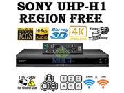SONY UHP H1 2K 4K Upscaling 2D 3D Wi Fi 2.4 5.0 Ghz Clear Audio Multi System Region Free Blu Ray Disc DVD Player PAL NTSC USB 100 240V 50 60Hz Cam
