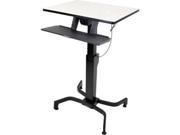 Ergotron WorkFit PD Sit Stand Desk Light Grey