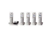 PANASONIC KX TGD225N Expandable Digital Cordless Answering System with 5 Handsets