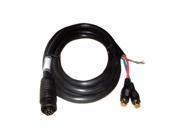 NAVICO SIM 000 00129 001 Simrad NSE Video Comms Cable MFG 000 0129 001 8 pin connector to bare wires for NMEA and 2 RCA female for video input. 6.5 ft 2 m