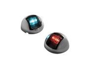 ATTWOOD MARINE 3560 7 Attwood 3500 Series 1 Mile LED Vertical Mount Bi Color Red Green Combo Sidelight Pair 12V Stainless Steel Housing