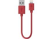 BELKIN F8J023bt04 RED Lightning to USB ChargeSync Cable