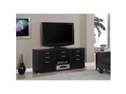 MONARCH I 2585 CAPPUCCINO HOLLOW CORE 60 L TV CONSOLE WITH 8 DRAWERS
