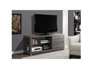 MONARCH I 2583 DARK TAUPE RECLAIMED LOOK 60 L TV CONSOLE TEMPERED GLASS