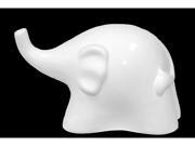 BENZARA BRU 846792 Modern and Intriguing Design Ceramic Elephant in White