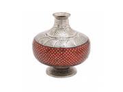 BENZARA 23863 The Extraordinary Metal Mosaic Red Vase