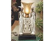 DESIGN TOSCANO PD331 ART DECO PEACOCK MAIDENS LAMP