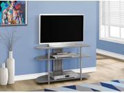 MONARCH I 2521 TV STAND 38 L GREY WITH SILVER ACCENT