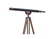 HANDCRAFTED MODEL SHIPS ST 0148 ACL Floor Standing Antique Copper With Leather Anchormaster Telescope 65
