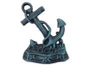 HANDCRAFTED MODEL SHIPS K 0136 seaworn Seaworn Blue Cast Iron Anchor Door Stopper 8