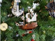 HANDCRAFTED MODEL SHIPS Santa Maria 7 XMASS Wooden Santa Maria Model Ship Christmas Tree Ornament