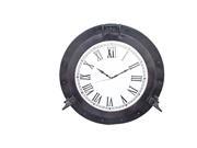 HANDCRAFTED MODEL SHIPS WC 1449 24 Black Oil Rubbed Bronze Deluxe Class Porthole Clock 24