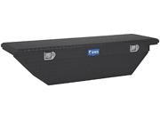 UNITED WELDING SERVICES UWSTBSD 72 A LP BLK 72IN ALUMINUM SINGLE LID CROSSOVER TOOLBOX DEEP LOW PROFILE ANGLED BLACK