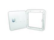 Jr Products Gas Hatch Square Back Polar White 91122 A